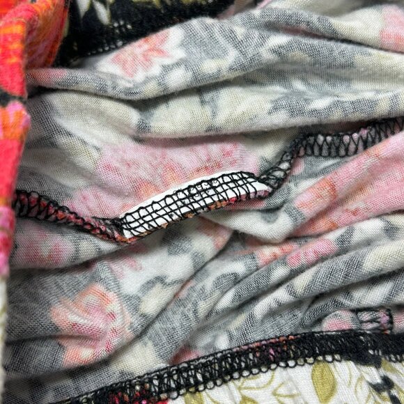 BILLABONG Sun Down Flare Pants Sz M Multicolor Floral High Rise Stretchy Viscose - Picture 10 of 10